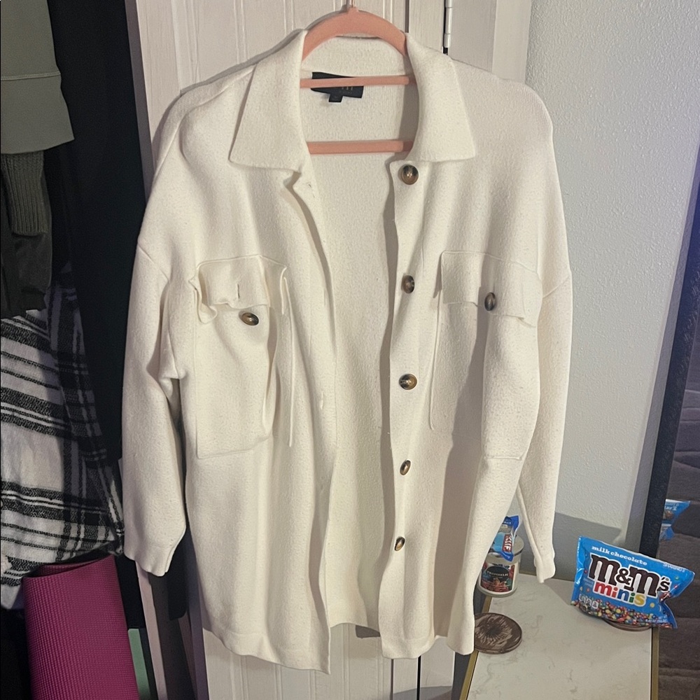 Elegant white soft sweater